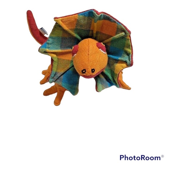 Barbara Samsoni Plush Lizard Frilled Neck Hand Woven Hand Sewn Reptile Iguana - Picture 8 of 12